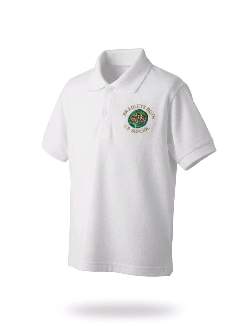 White Short Sleeved Polo Shirt - Bradleys Both