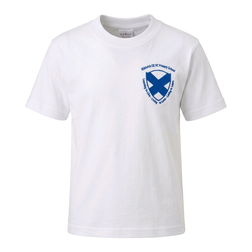 White Short Sleeved T-Shirt - Kildwick CE VC Primary