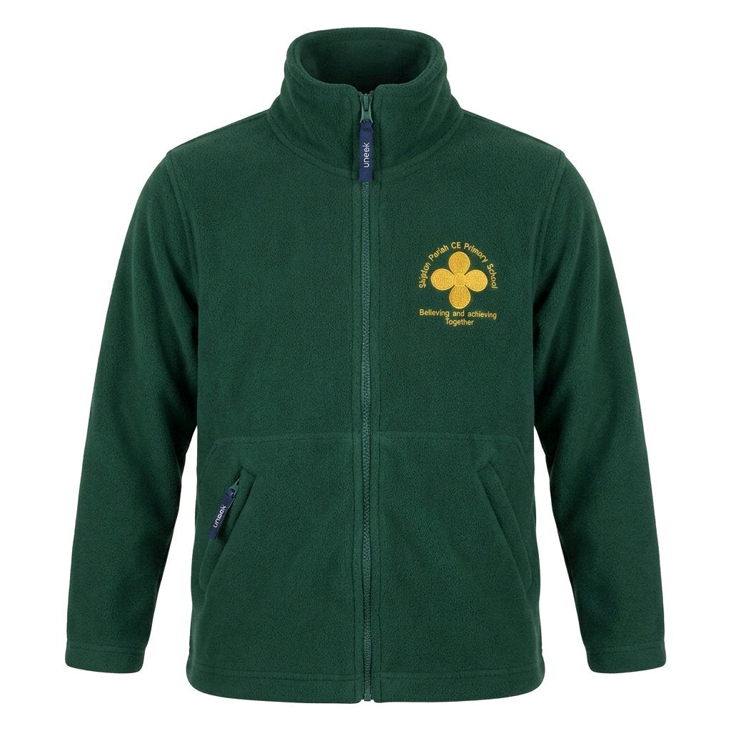 Bottle Green Full Zipped Fleece - Skipton Parish CE Primary School