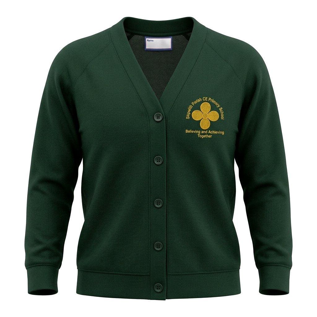 Bottle Green Cardigan - Skipton Parish CE Primary School