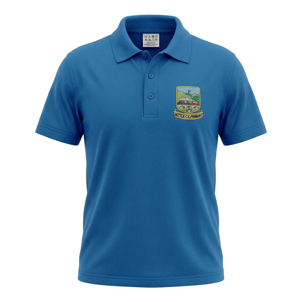 Blue Short Sleeved Polo Shirt - Settle CE Primary