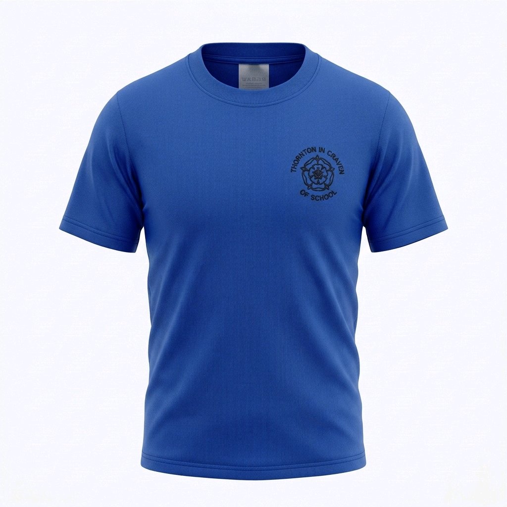 House Colours Blue Short Sleeved T-Shirt - Thornton-in-Craven CP School