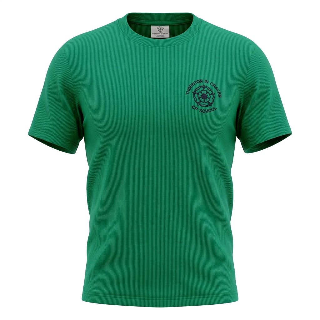 House Colours Green Short Sleeved T-Shirt - Thornton-in-Craven CP School