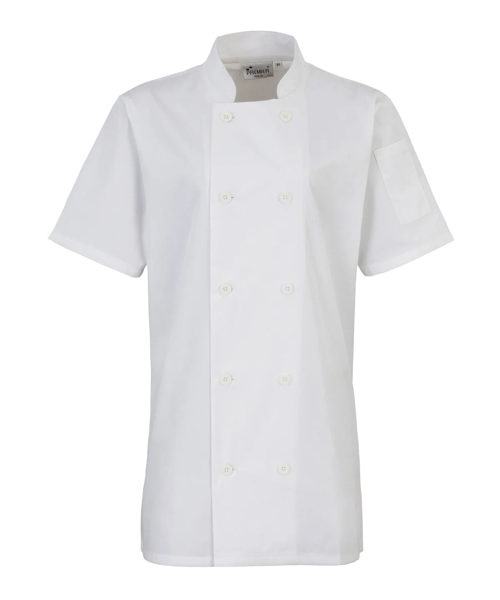Women's Short Sleeve Chef's Jacket